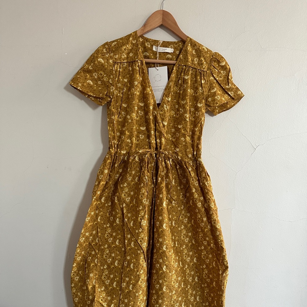 Christy Dawn Dress - mustard - size xs - new with tags!